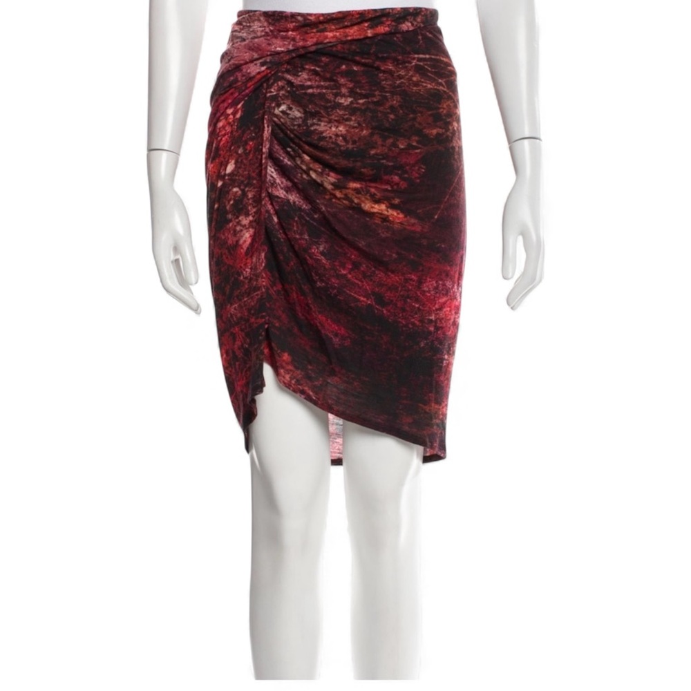 Helmut Lang Wrap Skirt Large Womens Midnight Floral Black Red Draped Y2K small - Picture 1 of 10
